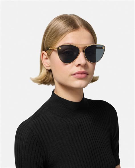 versace greca sunglasses womens|black and gold versace sunglasses.